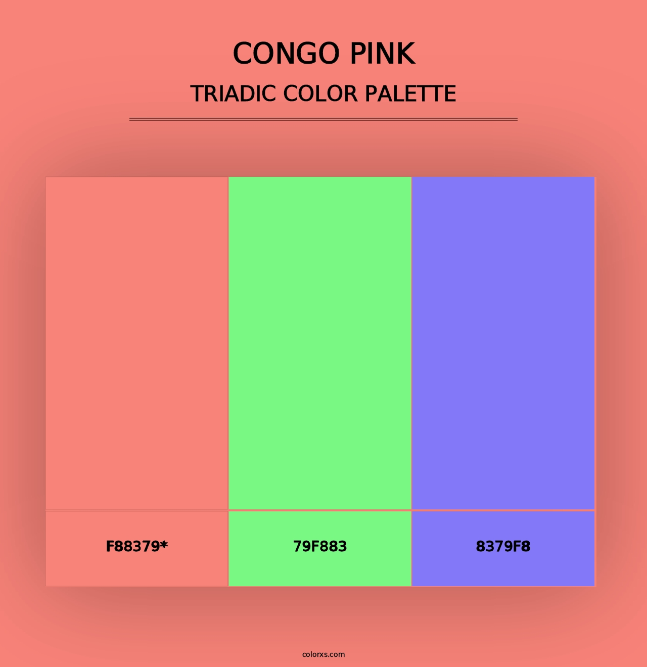 Congo Pink - Triadic Color Palette