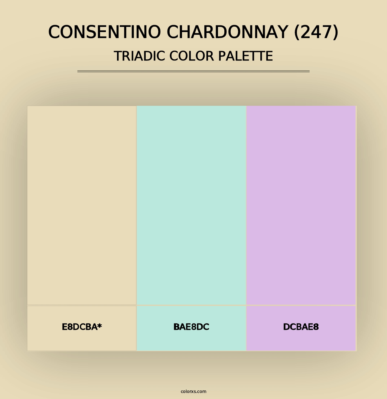 Consentino Chardonnay (247) - Triadic Color Palette