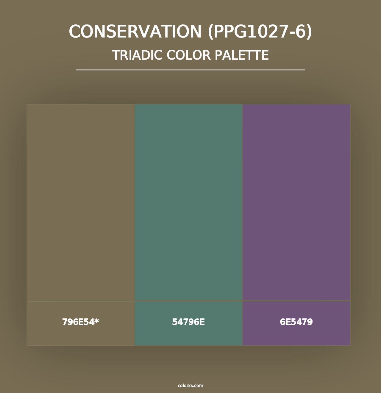 Conservation (PPG1027-6) - Triadic Color Palette