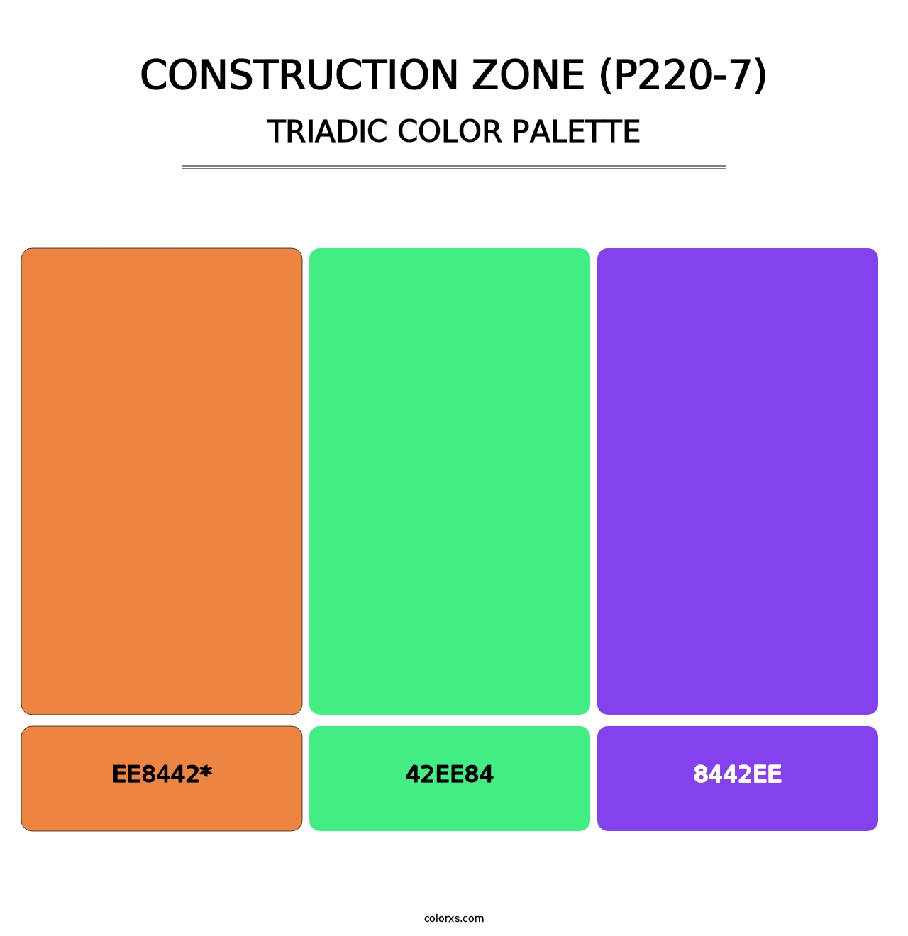 Construction Zone (P220-7) - Triadic Color Palette