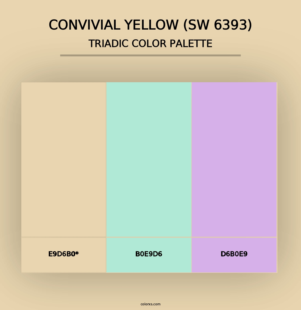 Convivial Yellow (SW 6393) - Triadic Color Palette