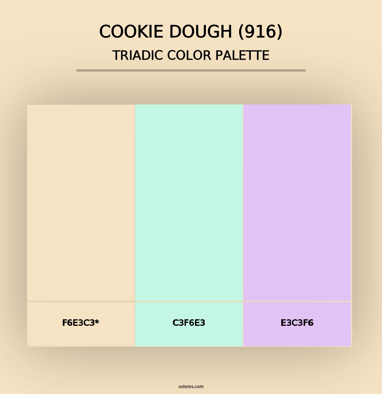 Cookie Dough (916) - Triadic Color Palette