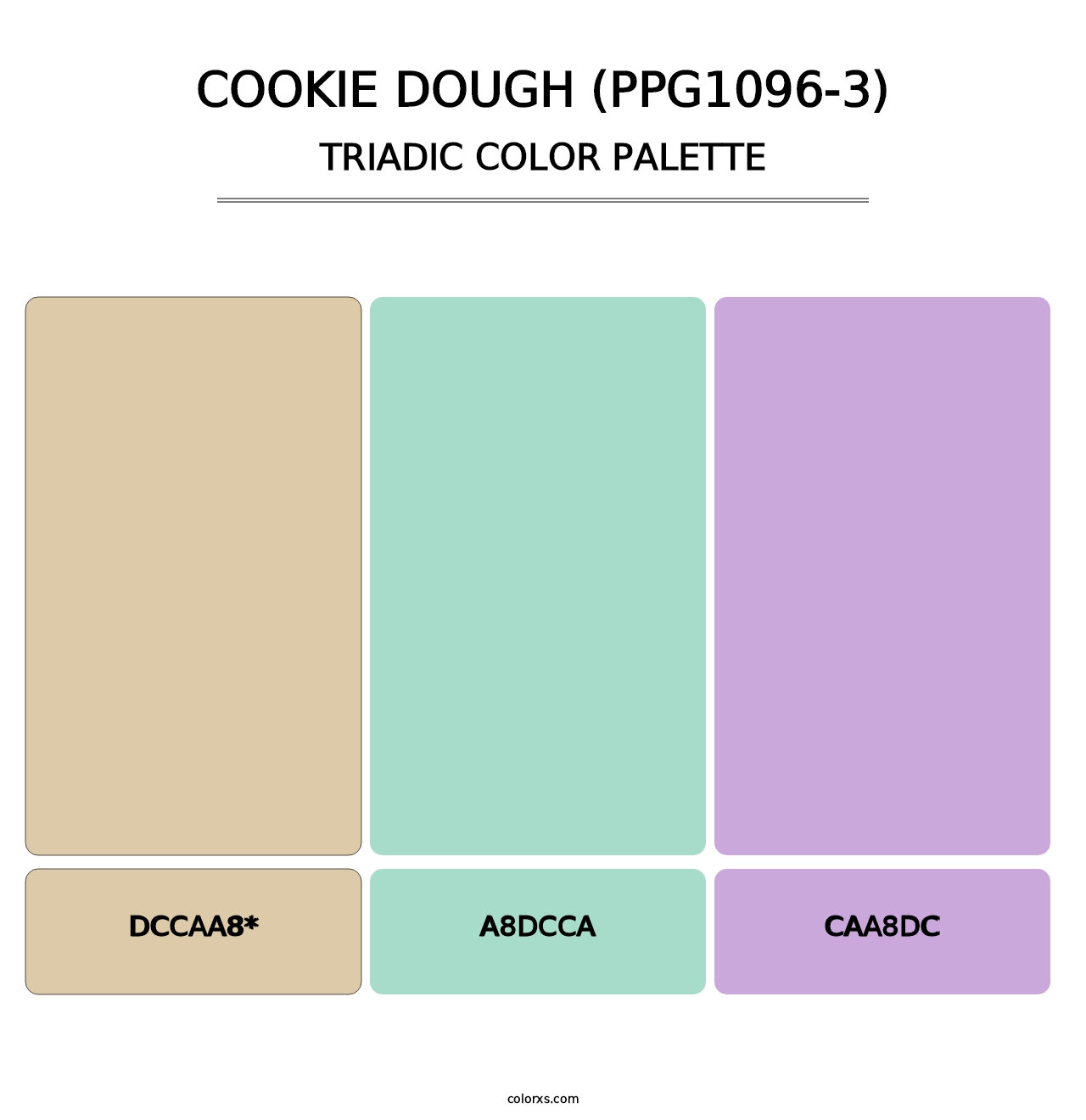 Cookie Dough (PPG1096-3) - Triadic Color Palette