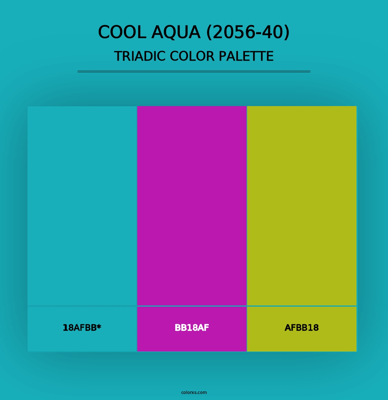 Cool Aqua (2056-40) - Triadic Color Palette