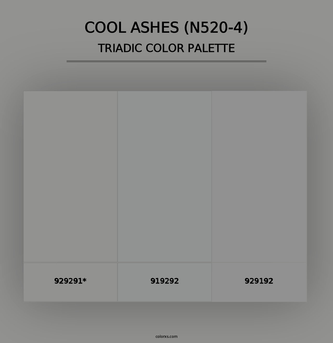 Cool Ashes (N520-4) - Triadic Color Palette