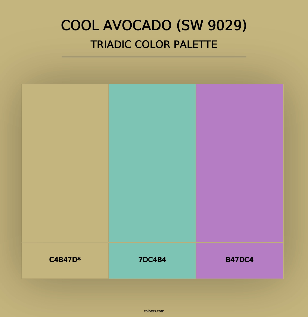 Cool Avocado (SW 9029) - Triadic Color Palette