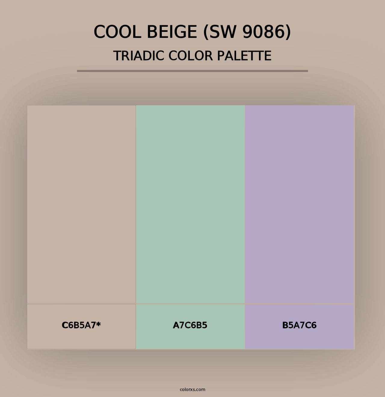 Cool Beige (SW 9086) - Triadic Color Palette