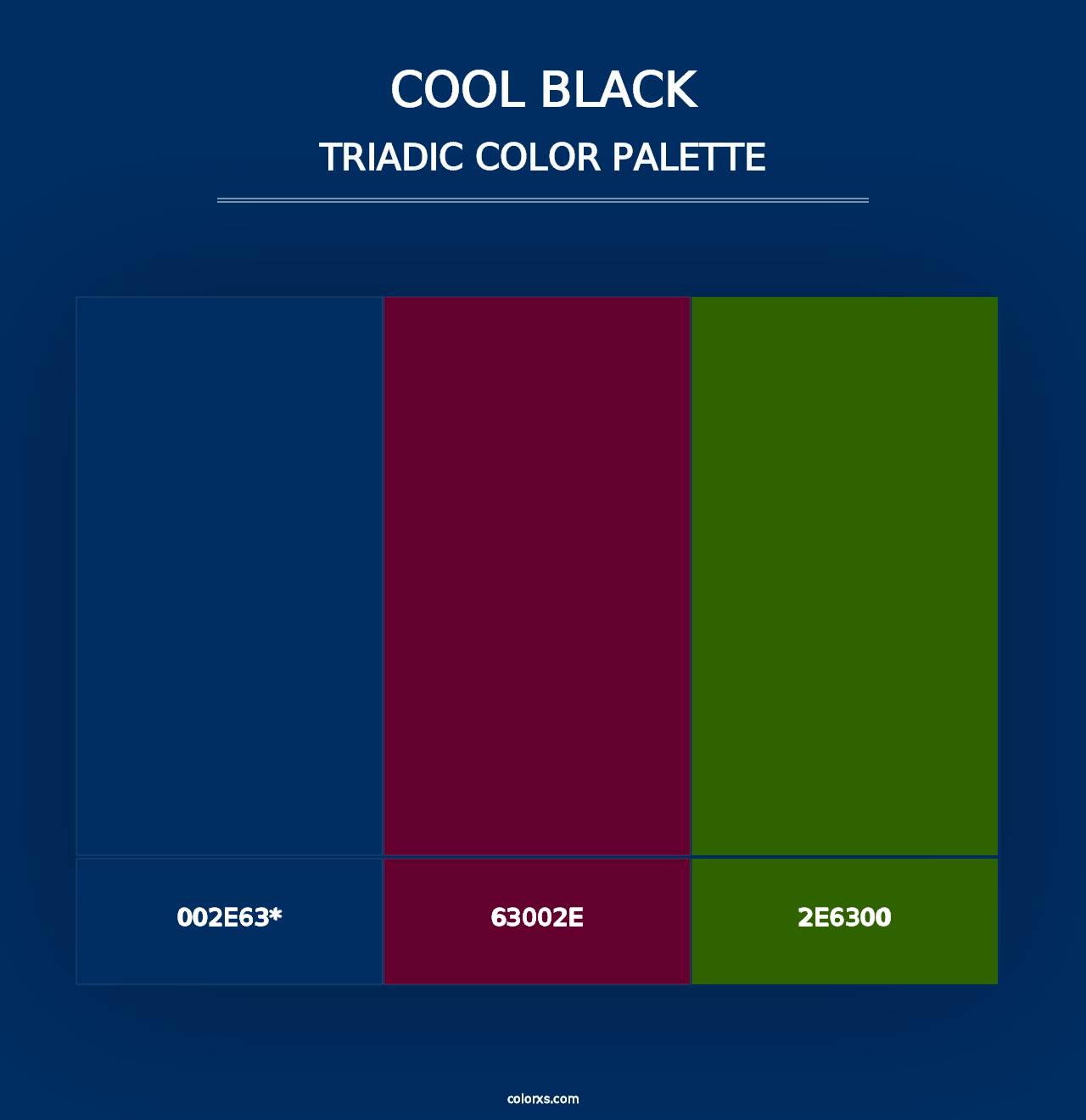 Cool Black - Triadic Color Palette