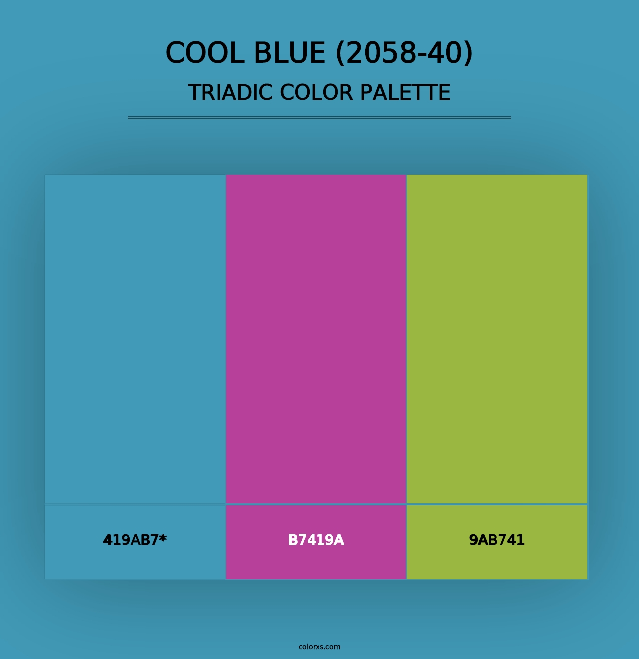 Cool Blue (2058-40) - Triadic Color Palette