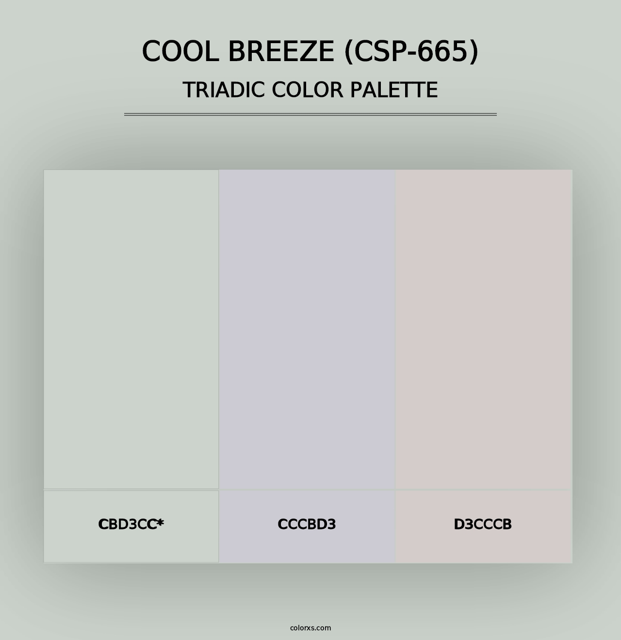 Cool Breeze (CSP-665) - Triadic Color Palette