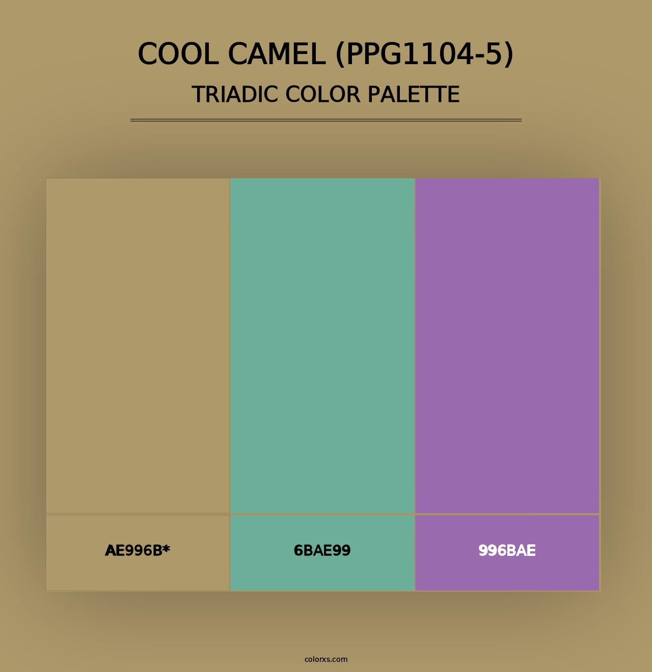 Cool Camel (PPG1104-5) - Triadic Color Palette