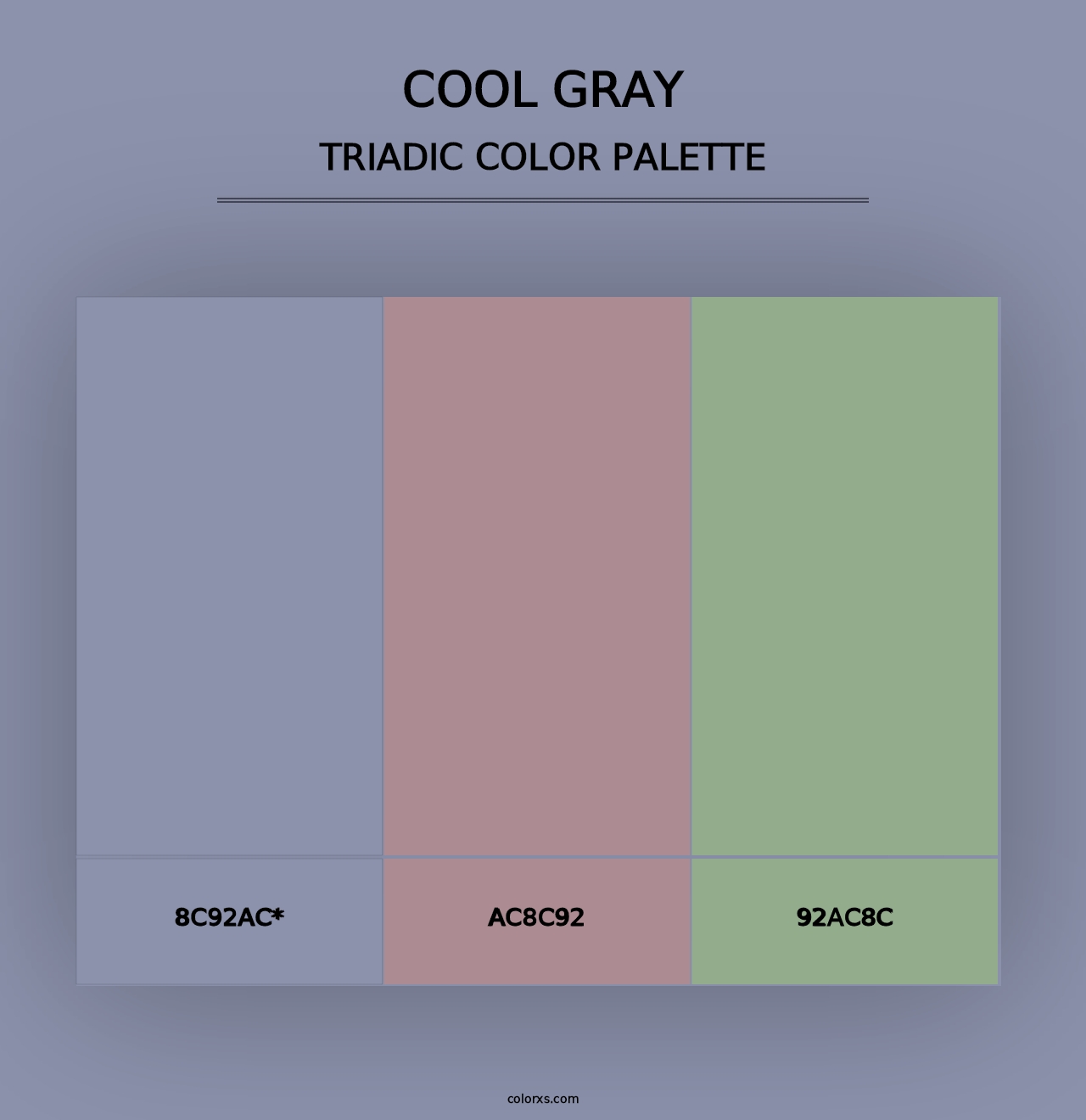 Cool Gray - Triadic Color Palette