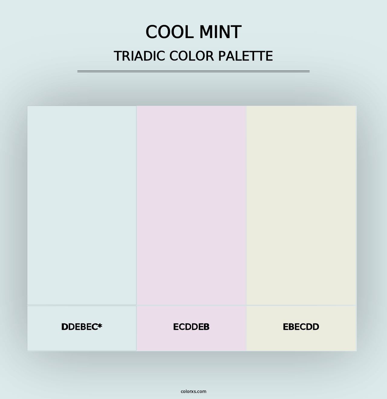 Cool Mint - Triadic Color Palette