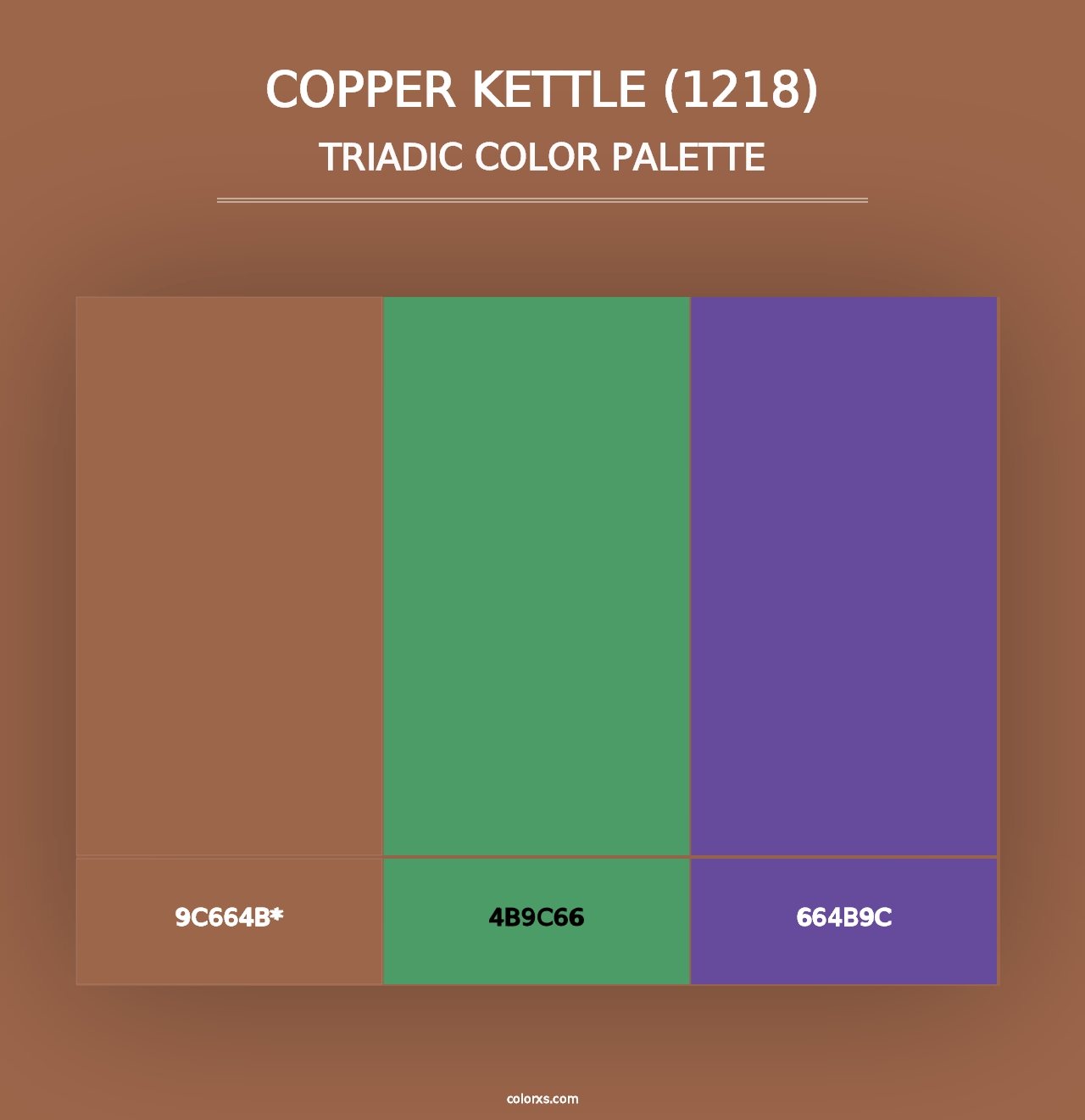 Copper Kettle (1218) - Triadic Color Palette