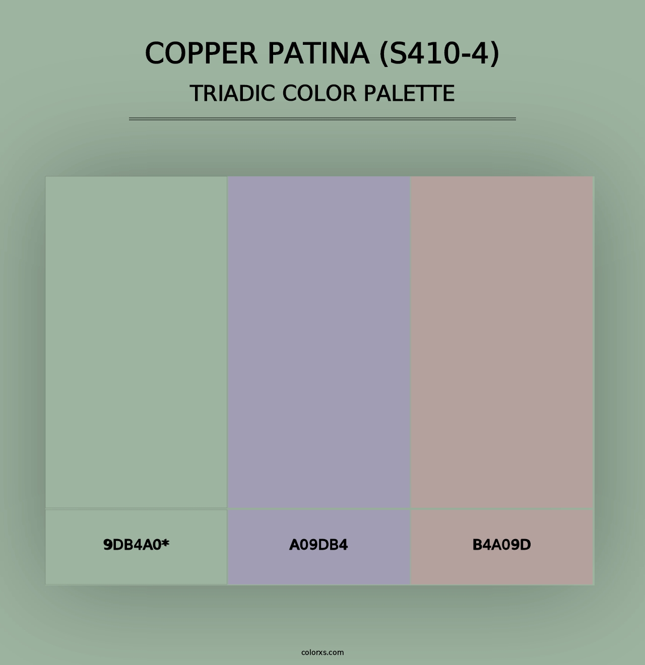 Copper Patina (S410-4) - Triadic Color Palette