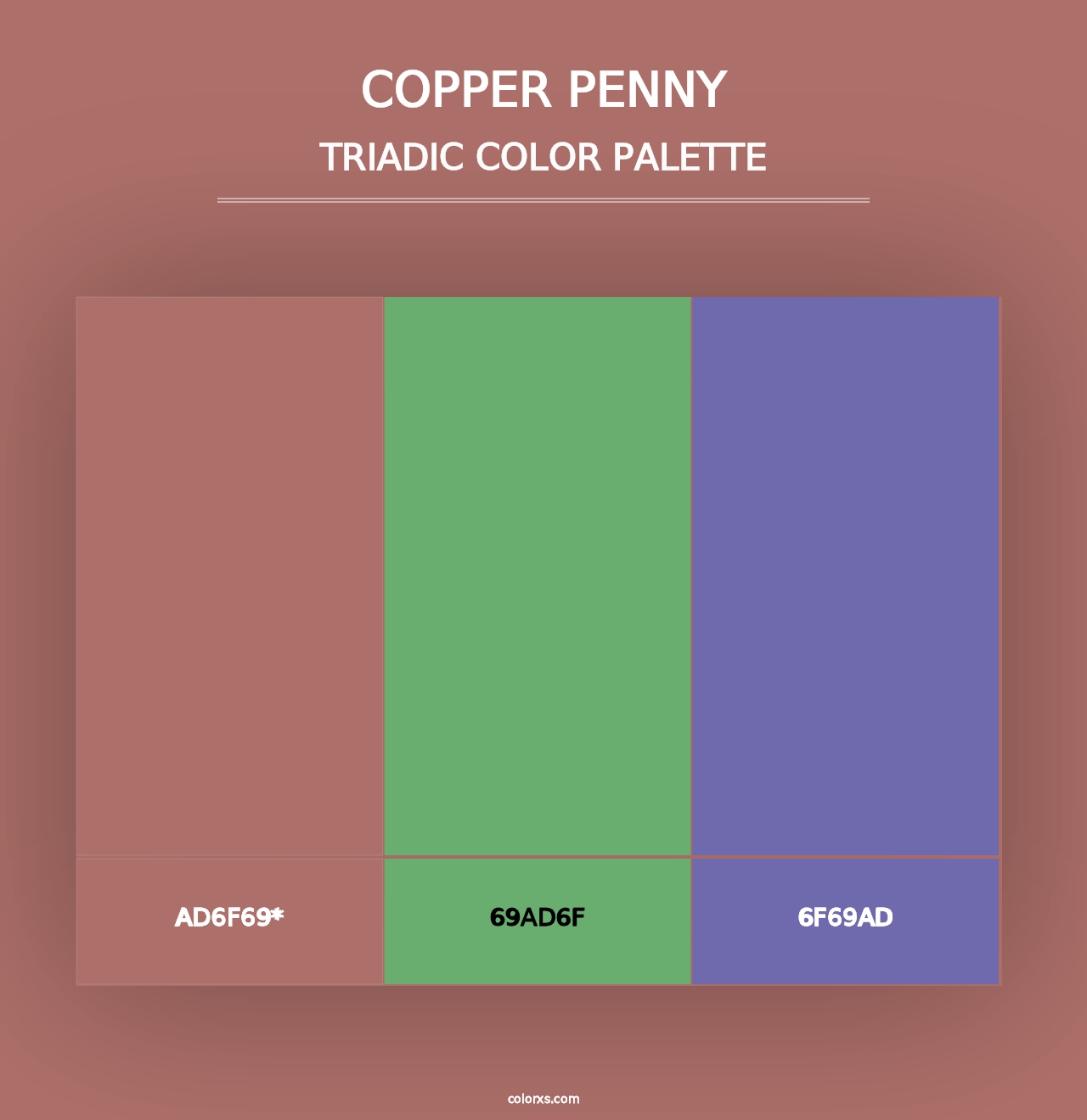 Copper Penny - Triadic Color Palette