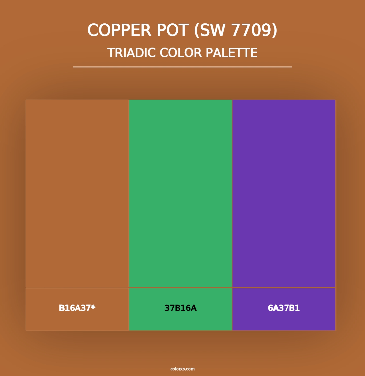 Copper Pot (SW 7709) - Triadic Color Palette