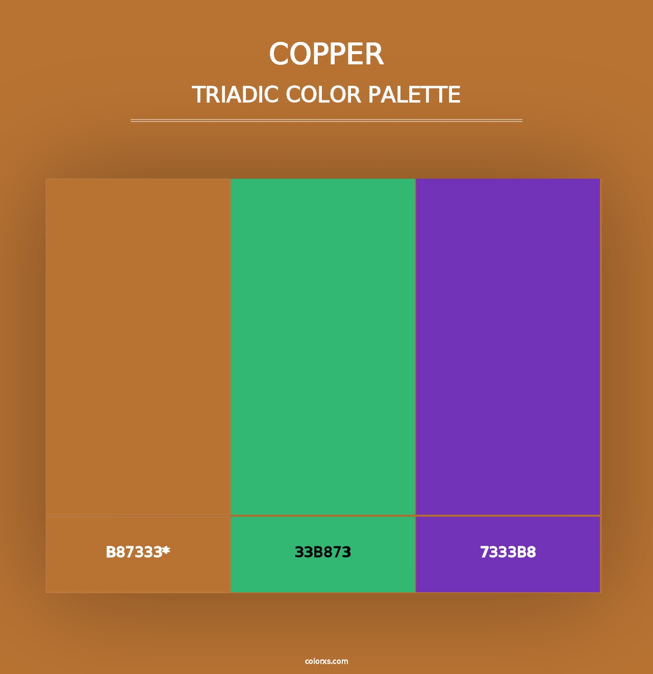 Copper - Triadic Color Palette