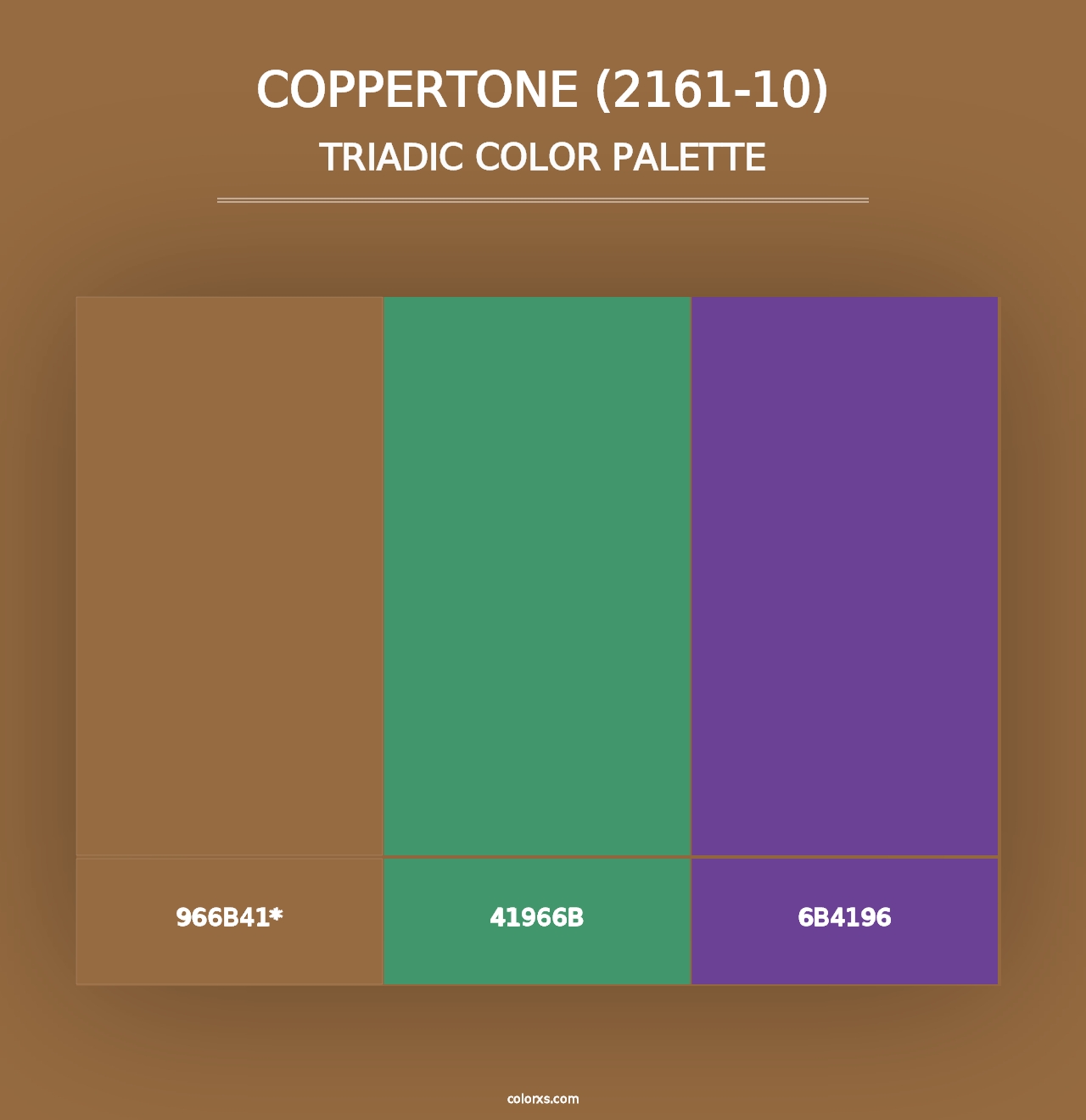 Coppertone (2161-10) - Triadic Color Palette