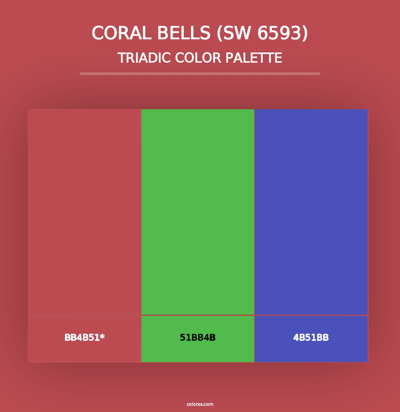 Coral Bells (SW 6593) - Triadic Color Palette