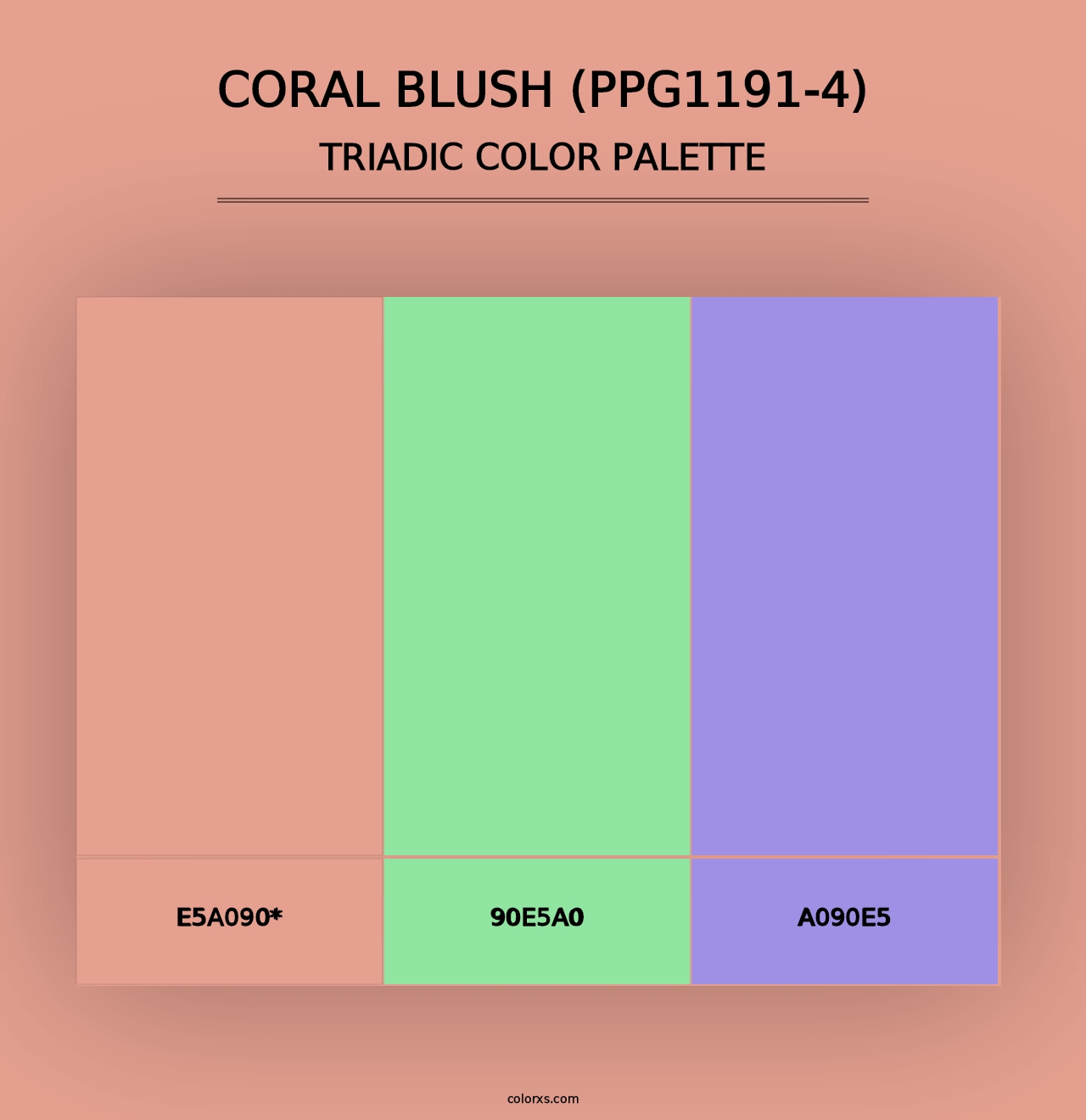 Coral Blush (PPG1191-4) - Triadic Color Palette