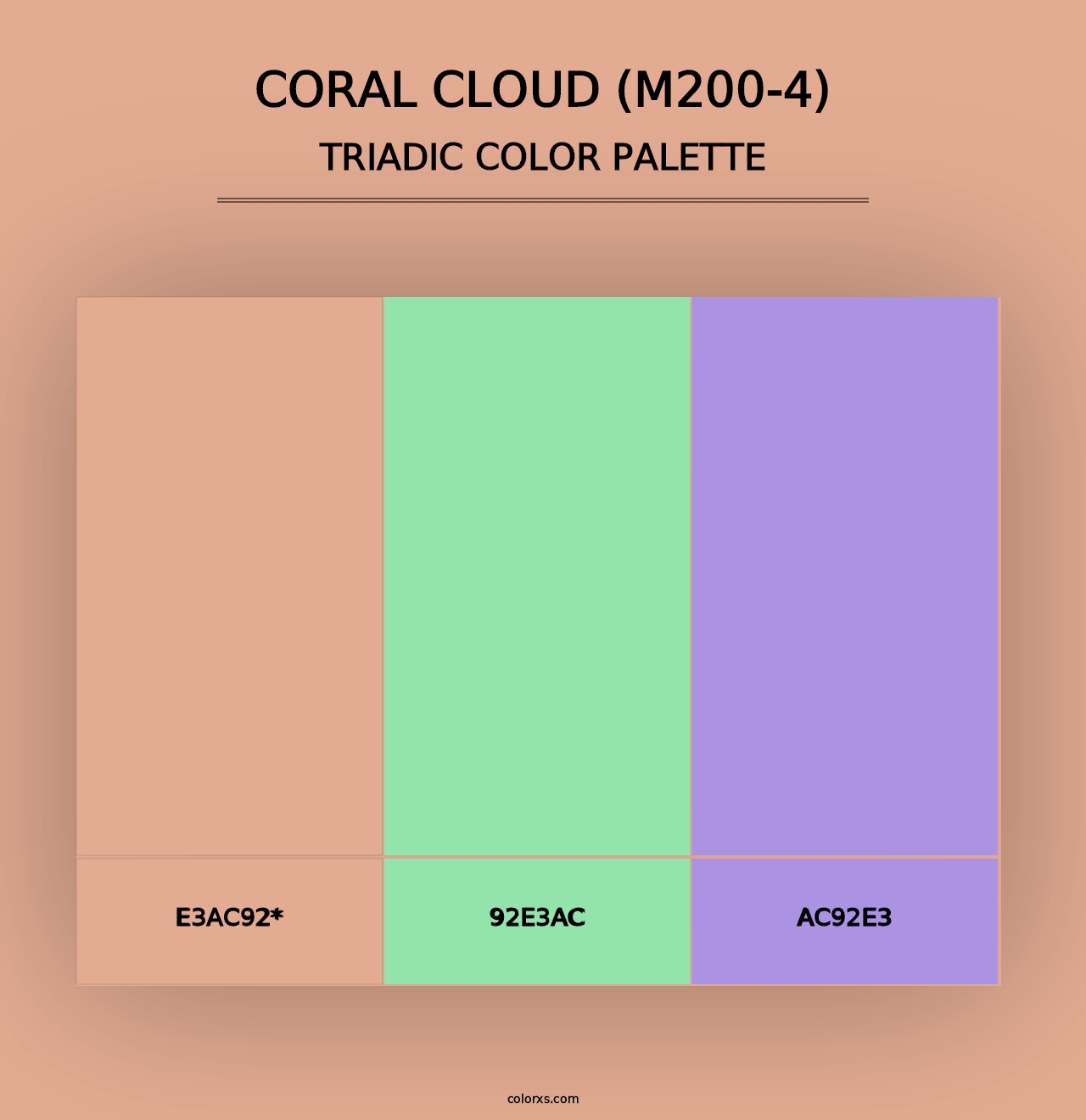 Coral Cloud (M200-4) - Triadic Color Palette