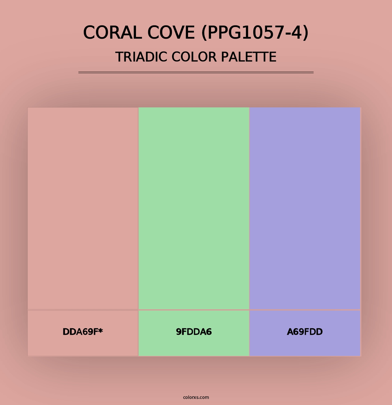 Coral Cove (PPG1057-4) - Triadic Color Palette