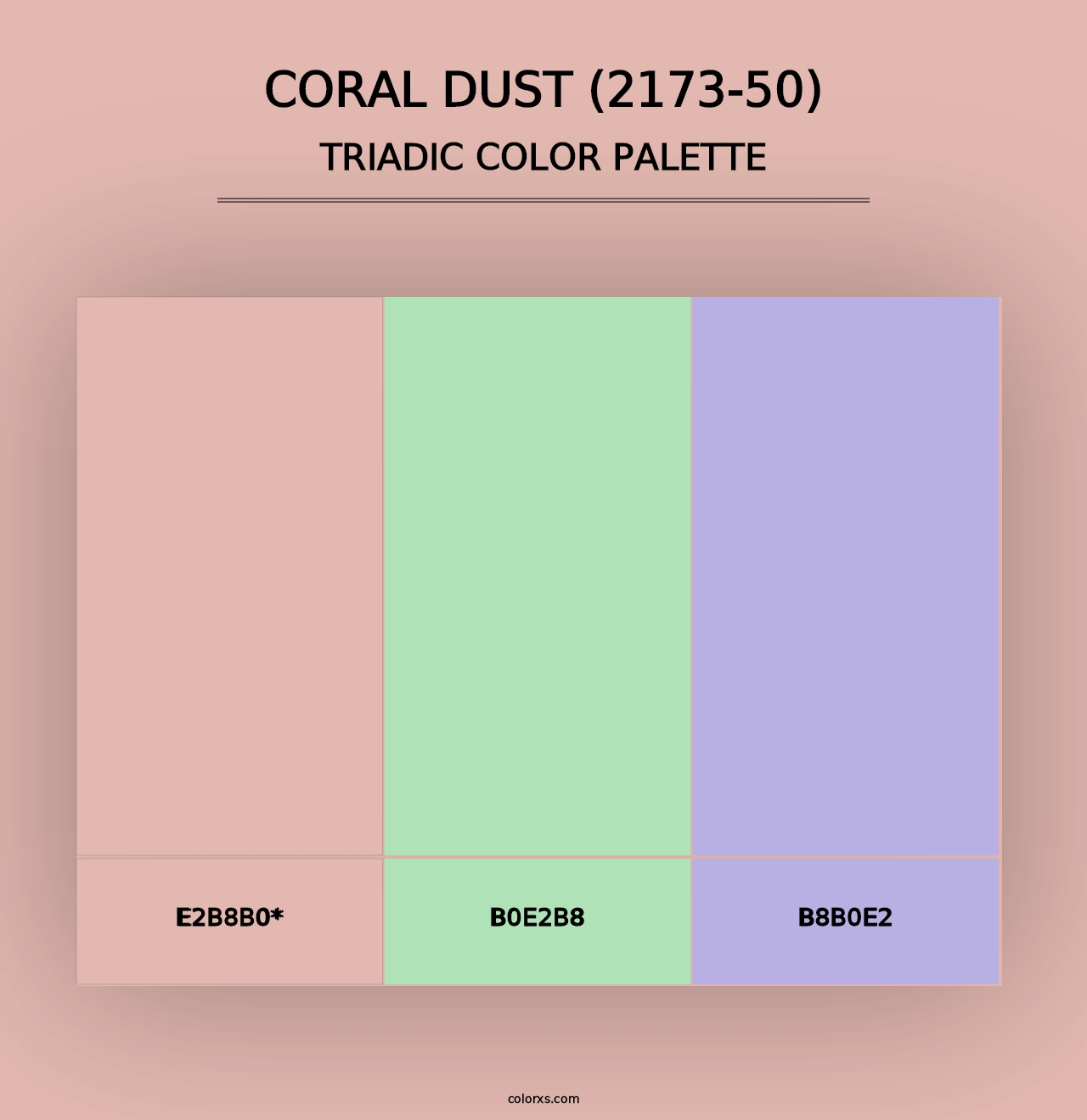 Coral Dust (2173-50) - Triadic Color Palette