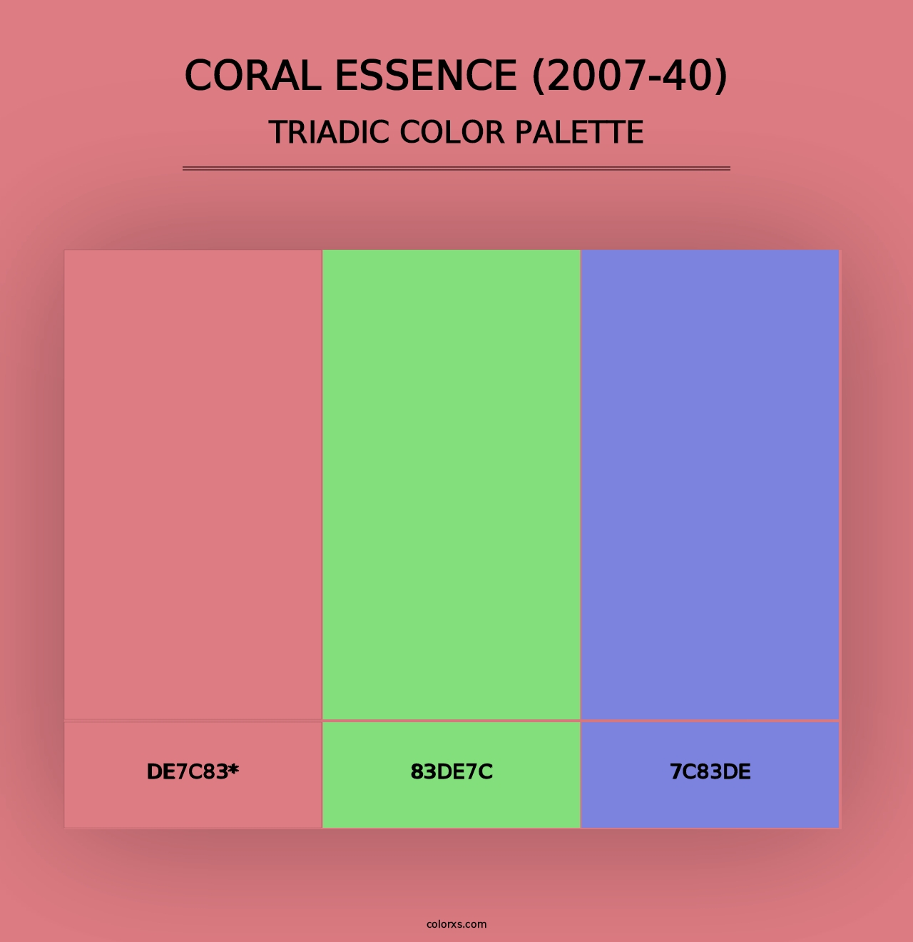 Coral Essence (2007-40) - Triadic Color Palette