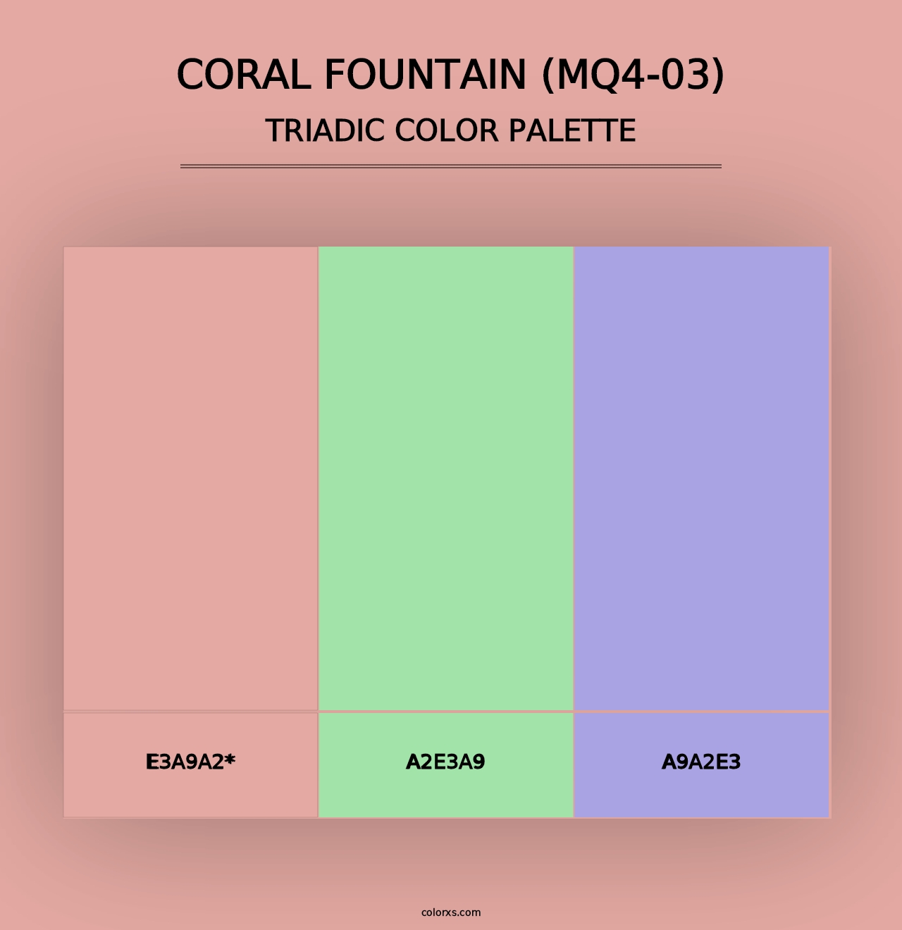 Coral Fountain (MQ4-03) - Triadic Color Palette