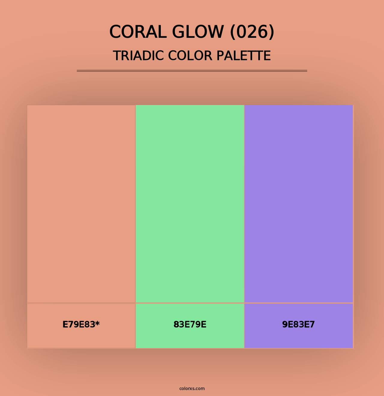 Coral Glow (026) - Triadic Color Palette