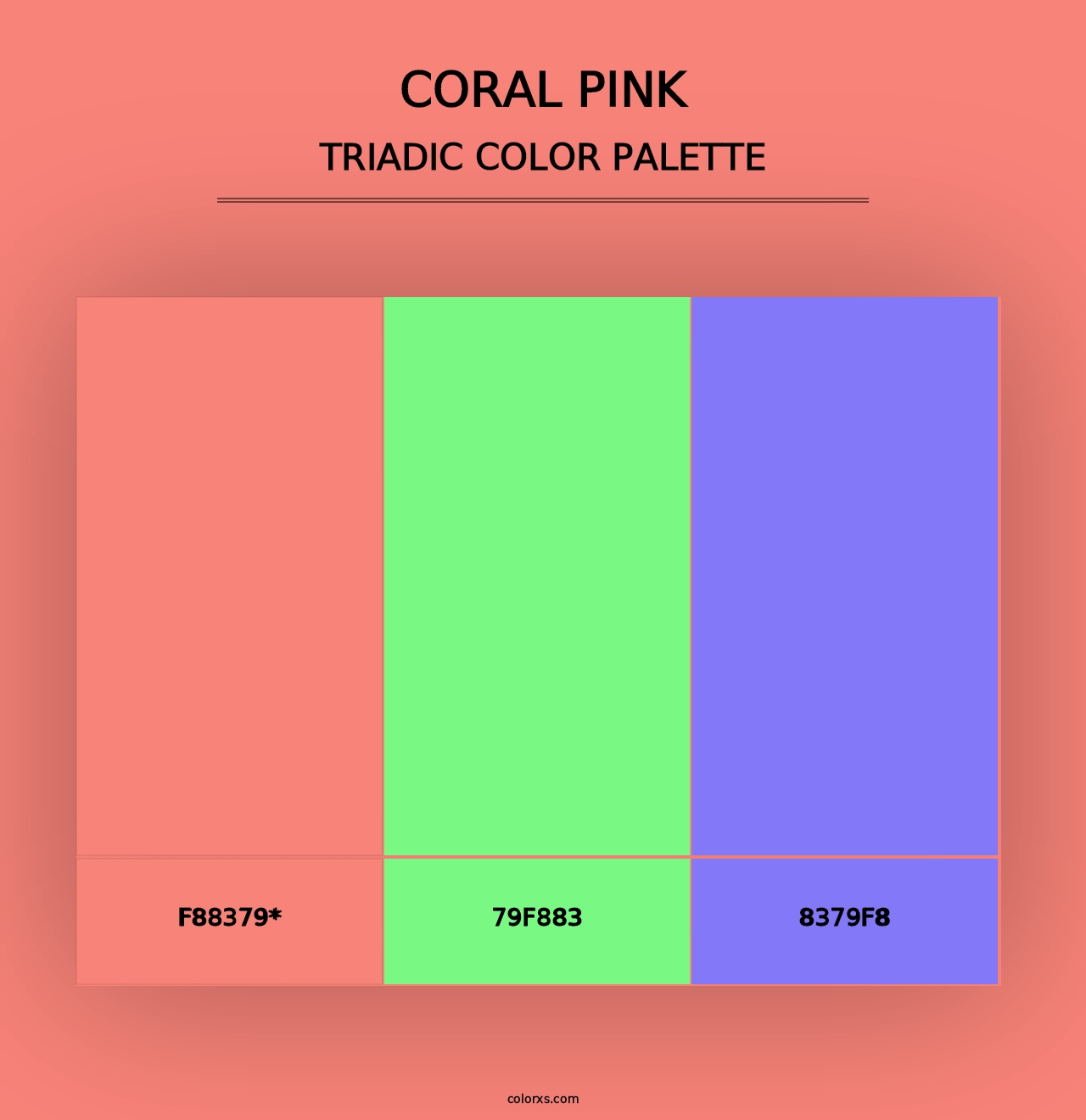 Coral Pink - Triadic Color Palette