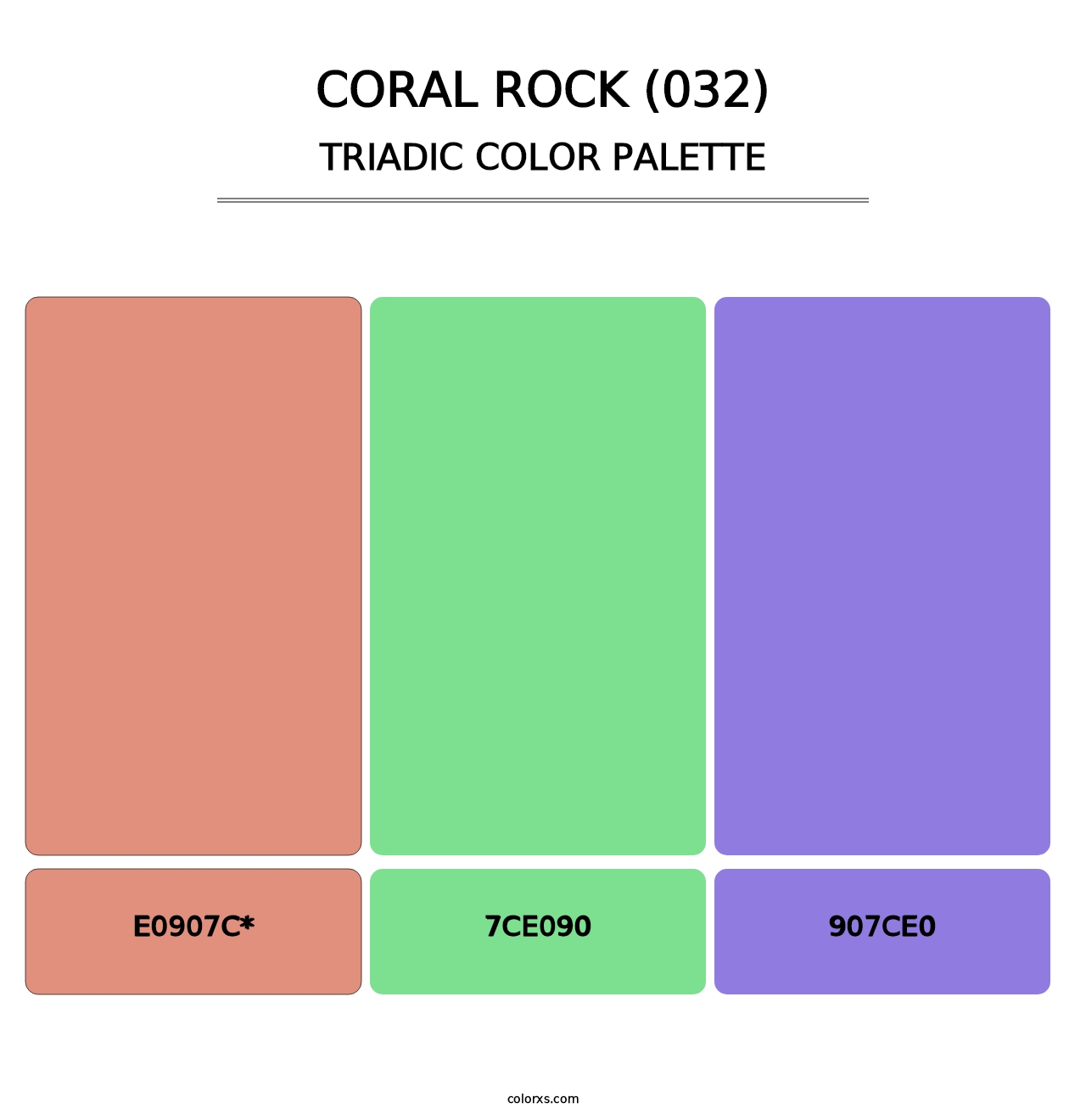 Coral Rock (032) - Triadic Color Palette