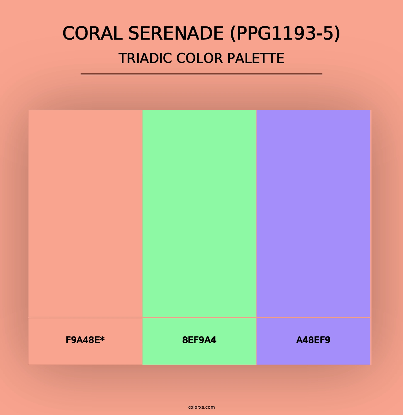 Coral Serenade (PPG1193-5) - Triadic Color Palette