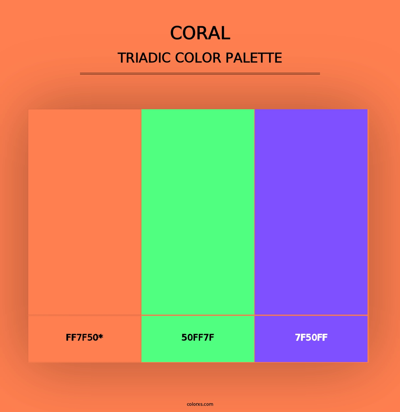 Coral - Triadic Color Palette