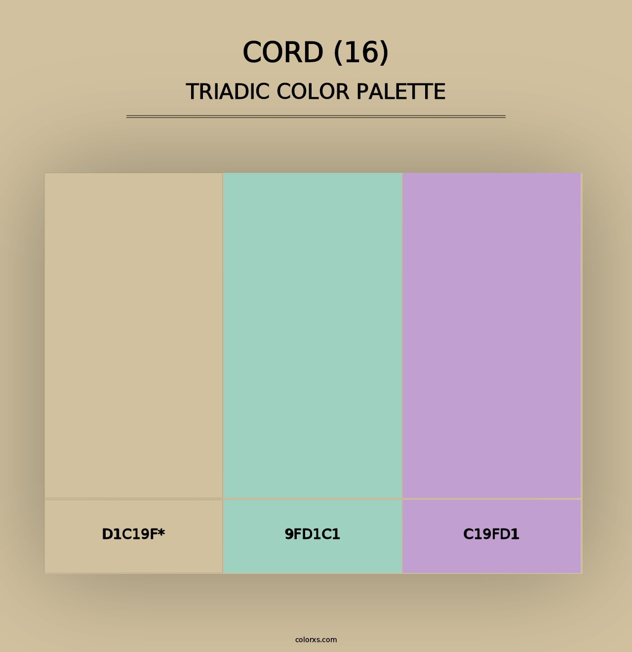 Cord (16) - Triadic Color Palette