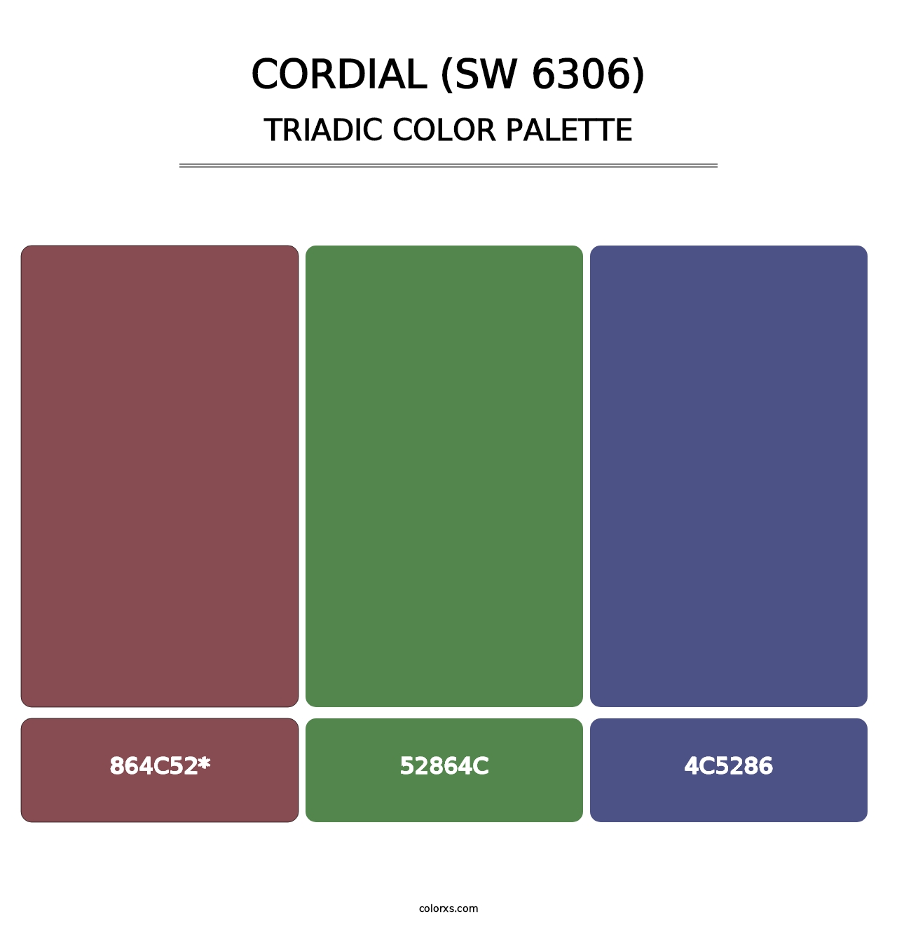 Cordial (SW 6306) - Triadic Color Palette