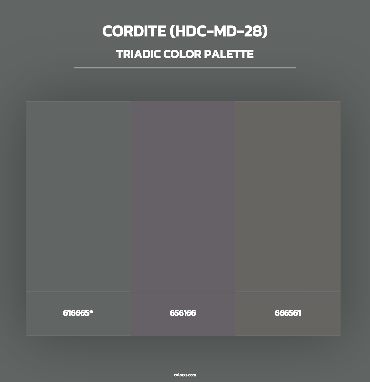 Cordite (HDC-MD-28) - Triadic Color Palette