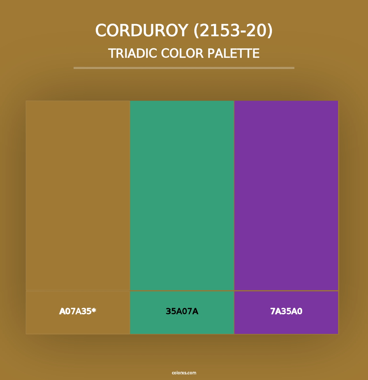 Corduroy (2153-20) - Triadic Color Palette