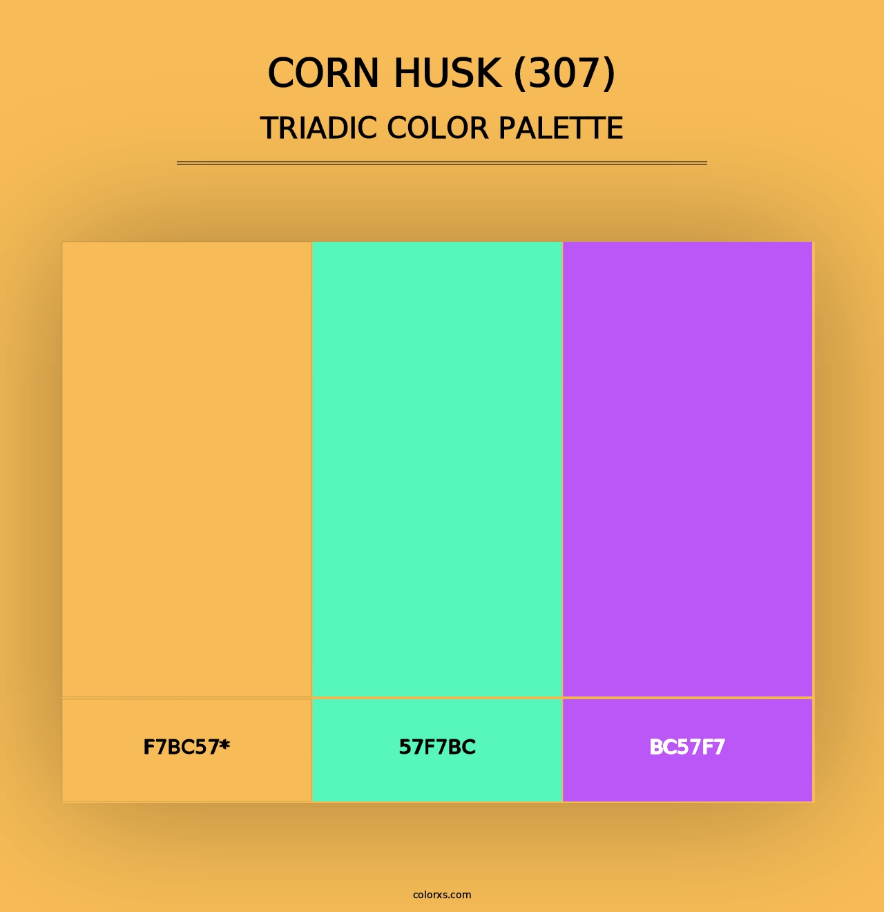 Corn Husk (307) - Triadic Color Palette