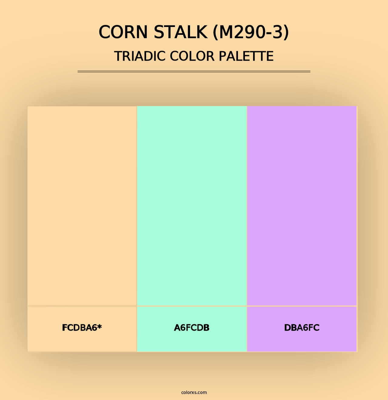 Corn Stalk (M290-3) - Triadic Color Palette