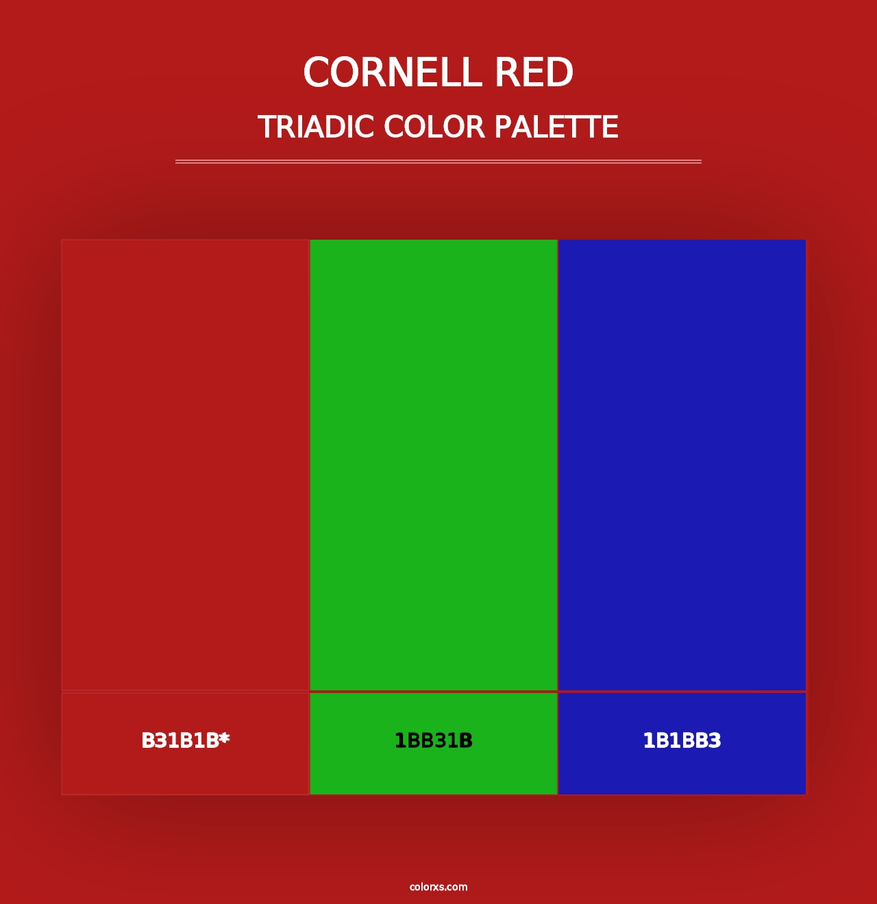 Cornell Red - Triadic Color Palette