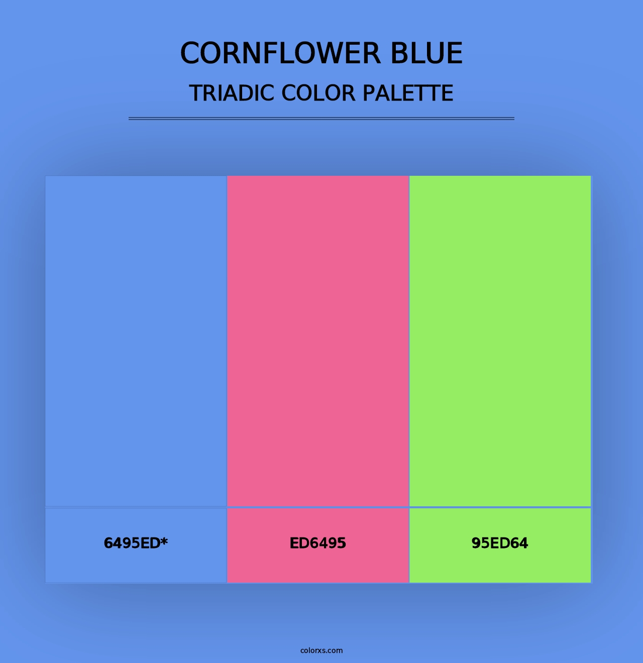 Cornflower Blue - Triadic Color Palette