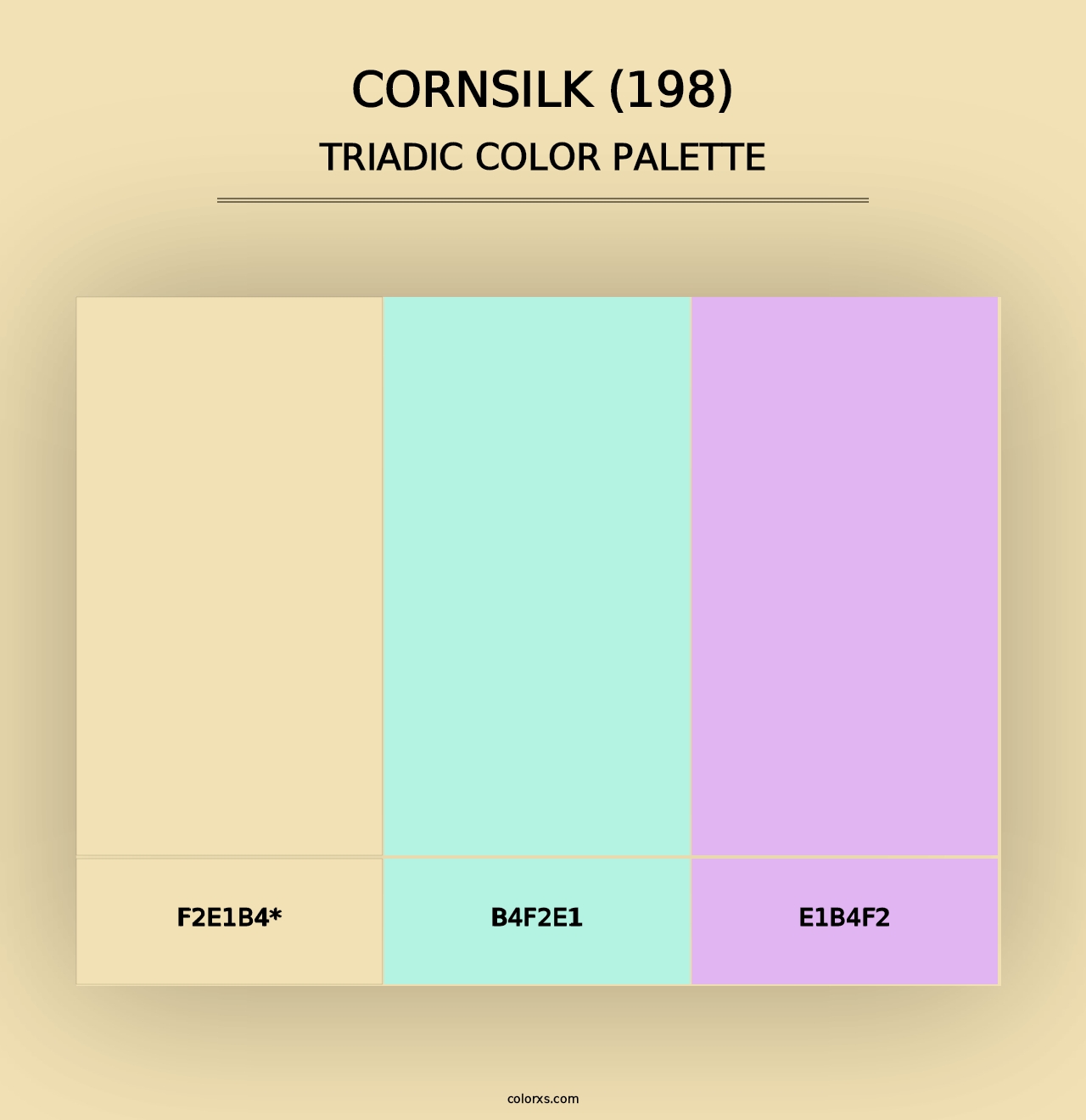 Cornsilk (198) - Triadic Color Palette