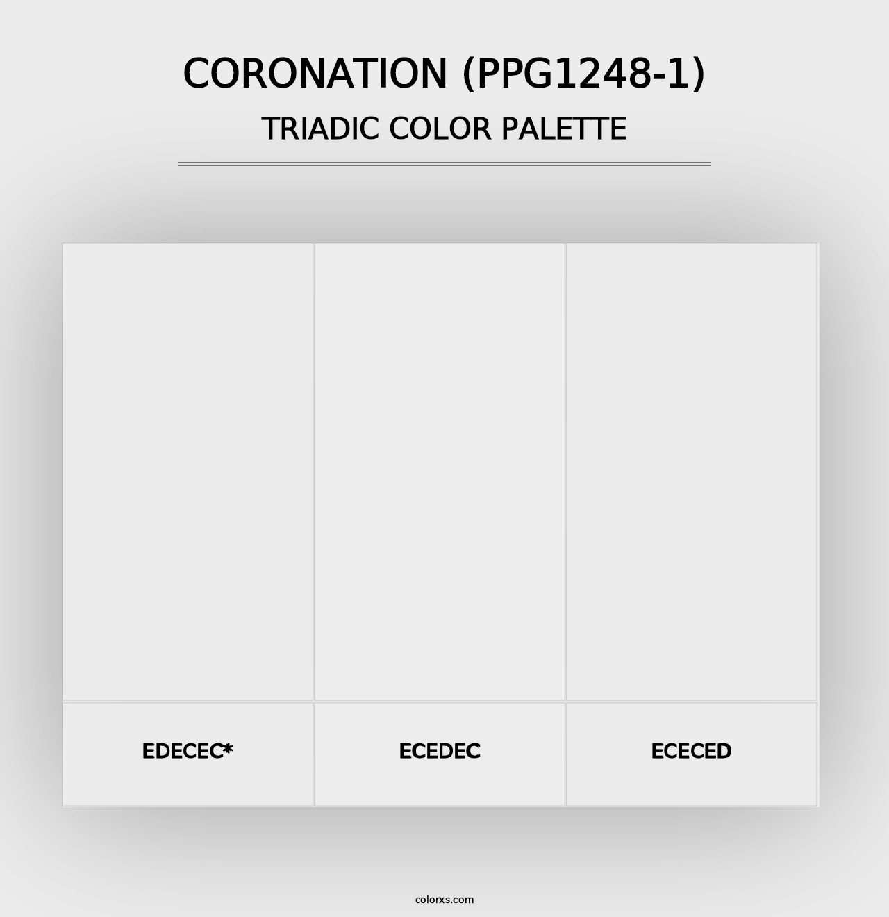 Coronation (PPG1248-1) - Triadic Color Palette