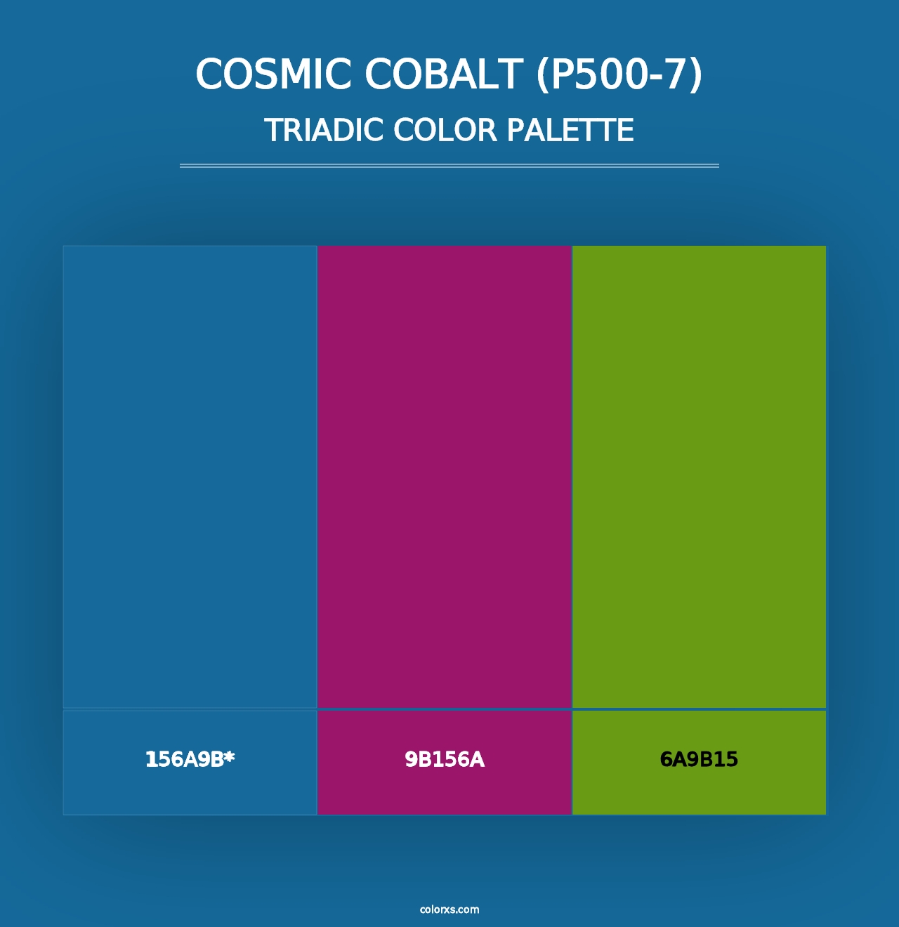 Cosmic Cobalt (P500-7) - Triadic Color Palette