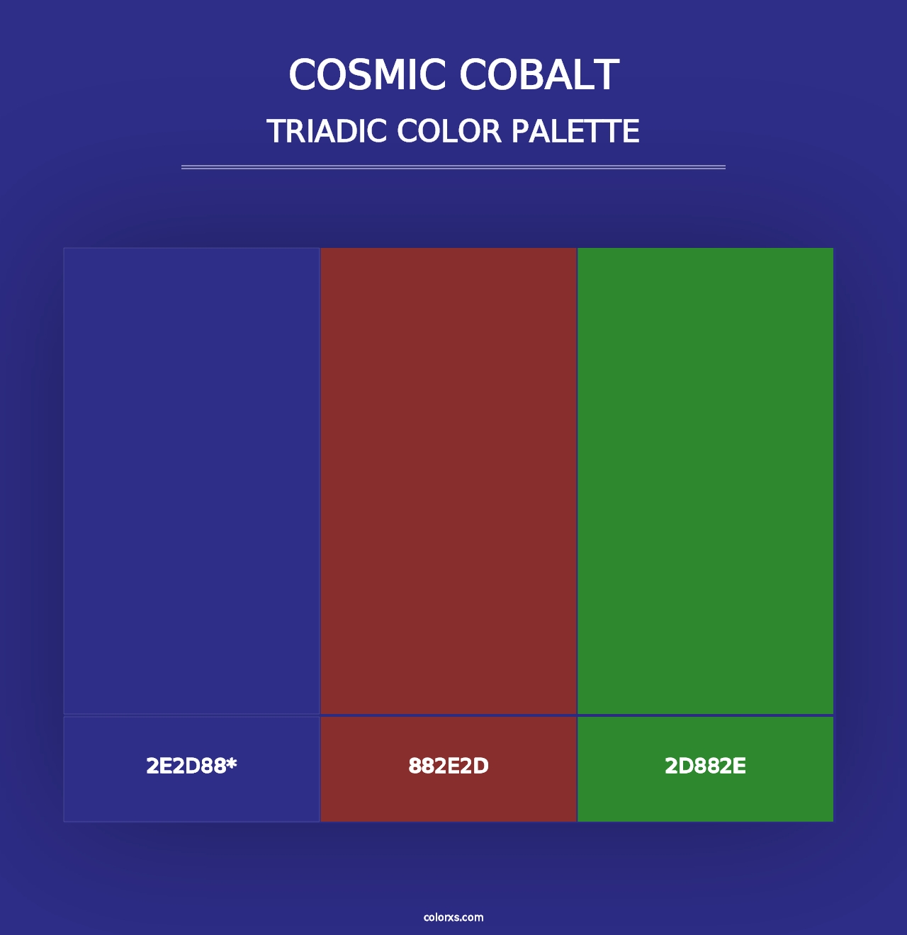 Cosmic Cobalt - Triadic Color Palette