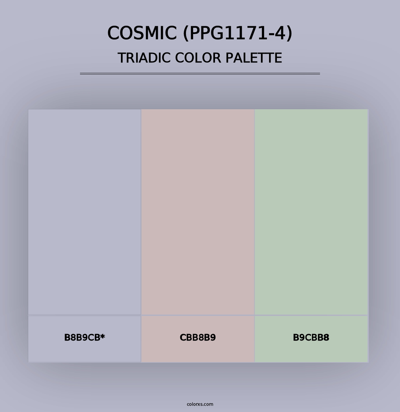 Cosmic (PPG1171-4) - Triadic Color Palette