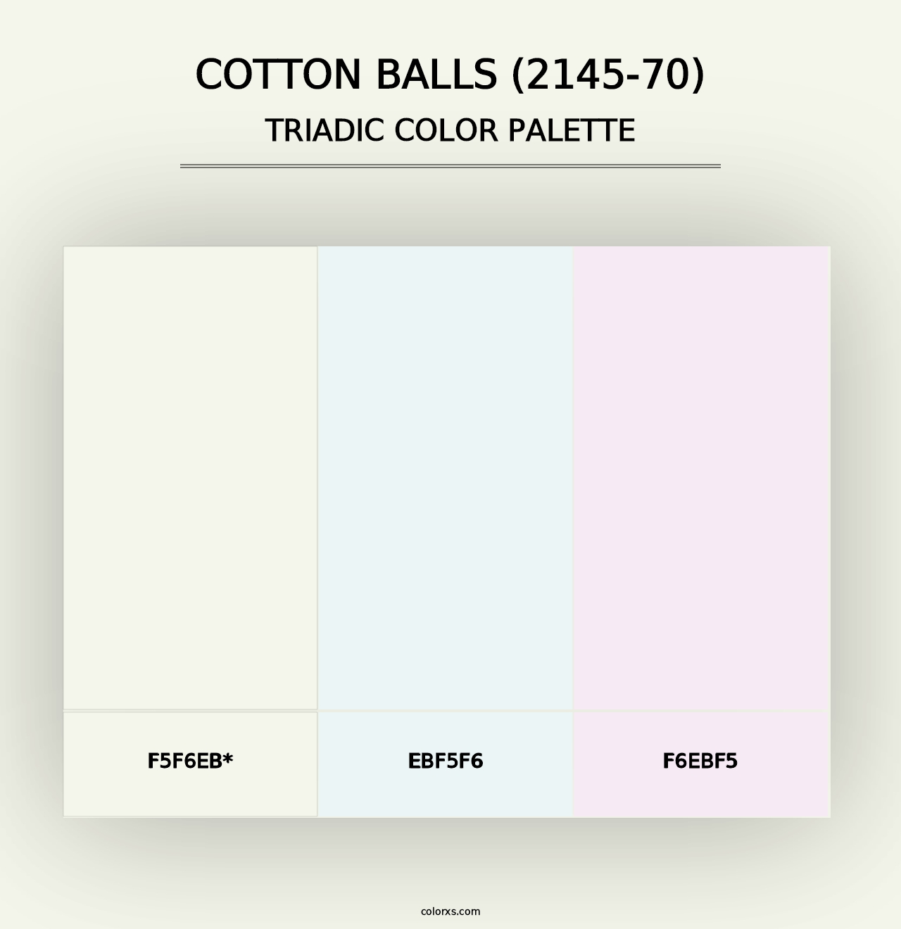 Cotton Balls (2145-70) - Triadic Color Palette