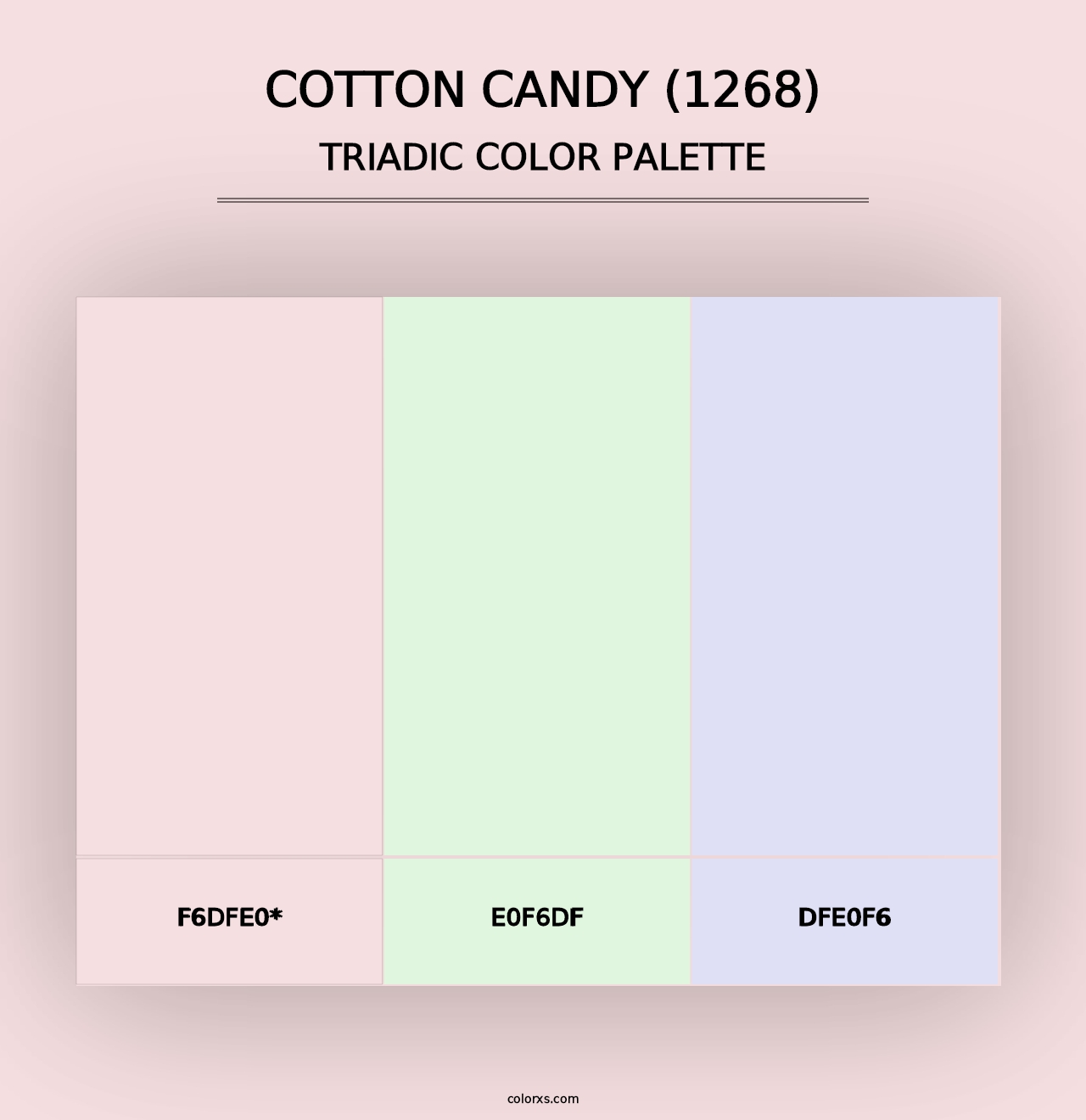 Cotton Candy (1268) - Triadic Color Palette